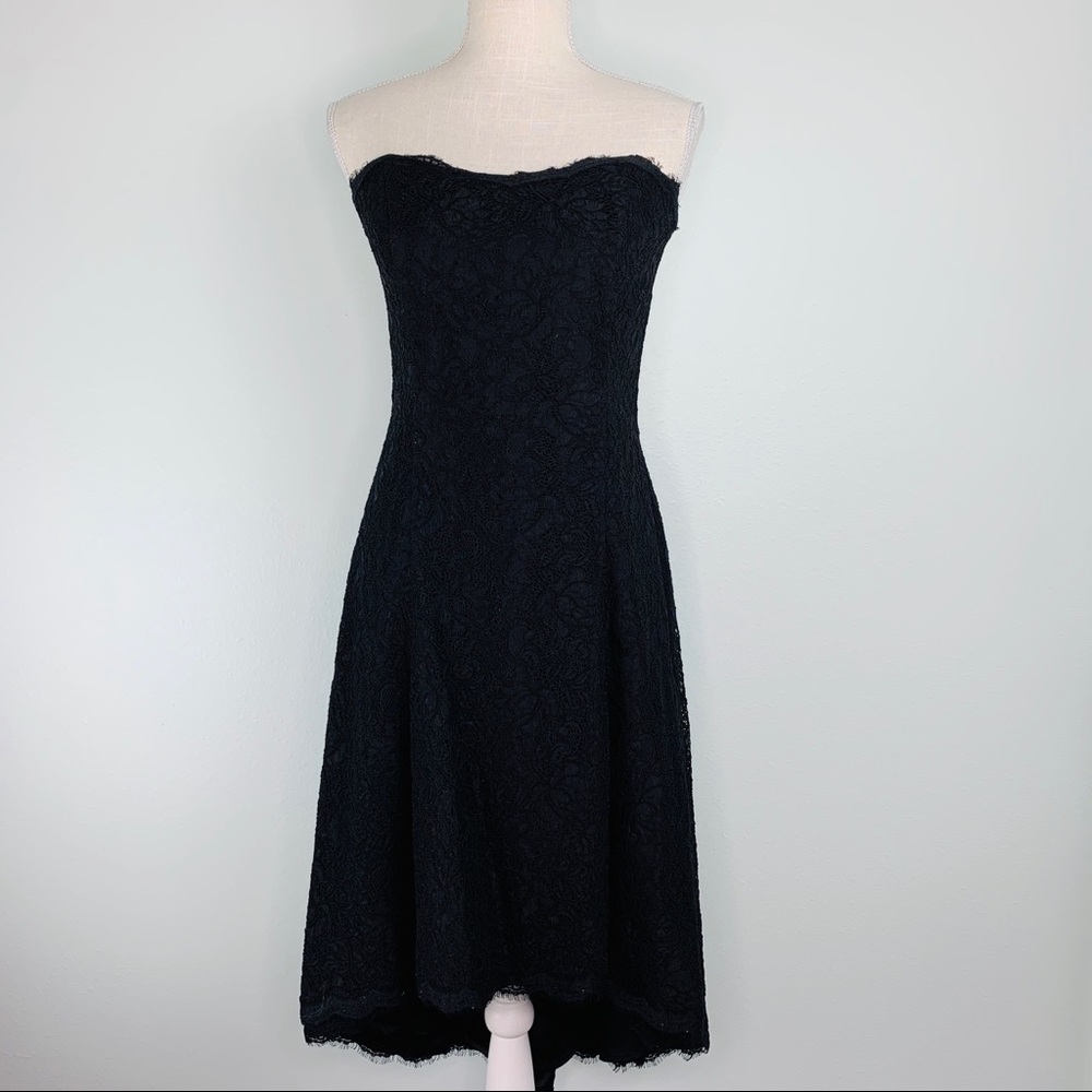 White House | Black Market Black Lace Dress Sz 8